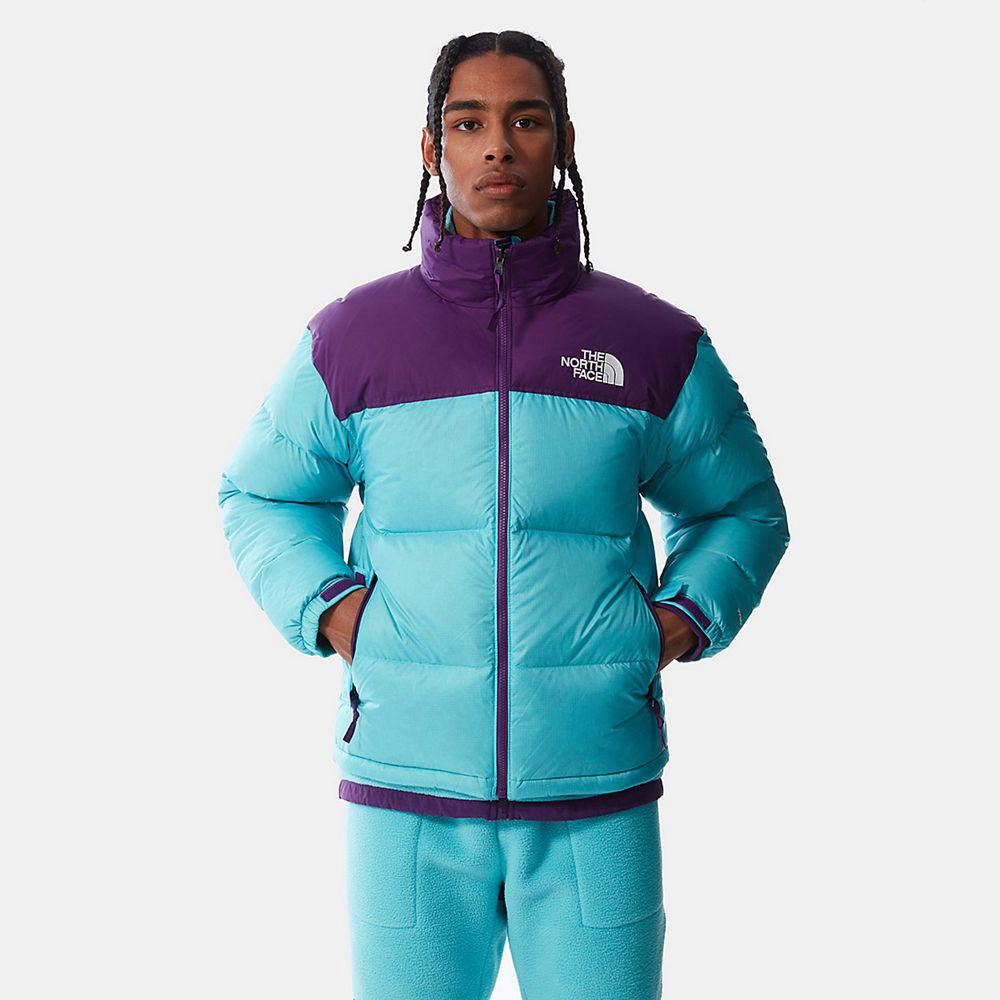 The North Face 1996 Retro Packable Ανδρικα Μπουφάν Nuptse - Μπλε / Μωβ (YVGW39128)